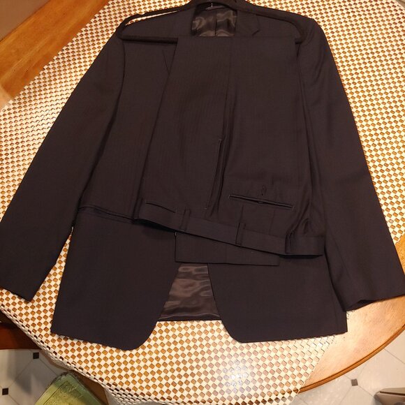 Ralph Lauren Dark Navy Striped - 34W , 41 Jacket - Hand Stitching - Slim Fit - Picture 14 of 15